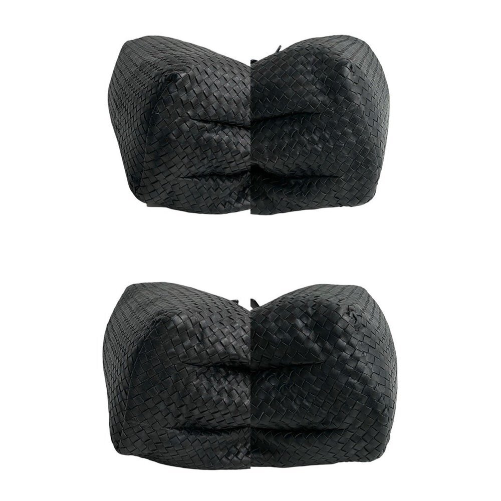 BOTTEGA VENETA Black Leather Intrecciato Tote Bag - Picture 7 of 9